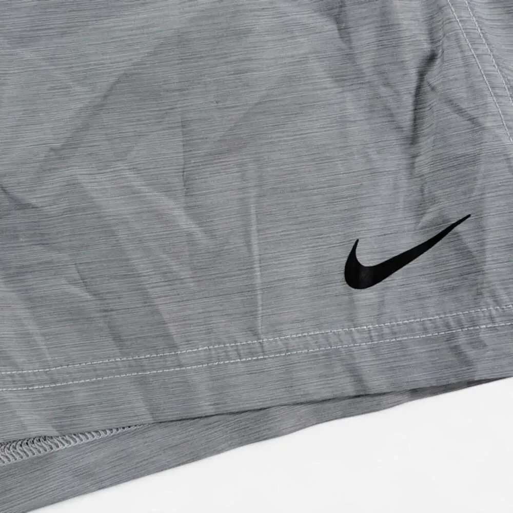 Nike Dri-Fit Mens Large Heather Gray Athletic Training Shorts Drawstring Gym